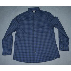 Duluth Alaskan Hardgear AKHG Shirt Mens M Blue Check Midnight Sun Standard Fit